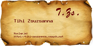 Tihi Zsuzsanna névjegykártya